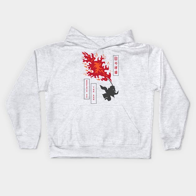 Kimetsu No Yaiba: Breath of the Sun Kids Hoodie by peeeej